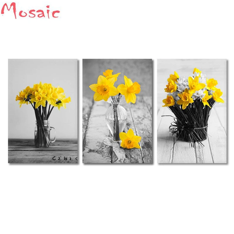 DIY diamond embroidery full square/round flowers 3pcs/set yellow Floral Diamond painting cross stitch kits home decor still life
DIY diamond embroidery full square/round flowers 3pcs/set yellow Floral Diamond painting cross stitch kits home decor still life