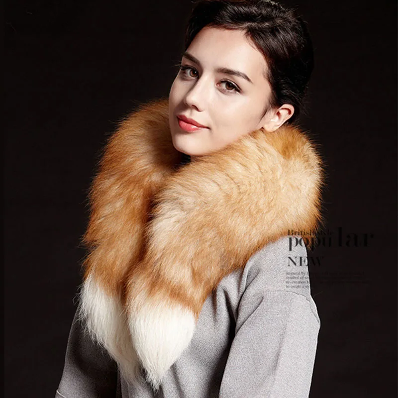 100% Real Fox Fur Scarves With Big Fox Tail Women Fur Natural Color Shawl Elegant Trendy Luxury Design New 2018 Women's Scarf
100% Real Fox Fur Scarves With Big Fox Tail Women Fur Natural Color Shawl Elegant Trendy Luxury Design New 2018 Women's Scarf