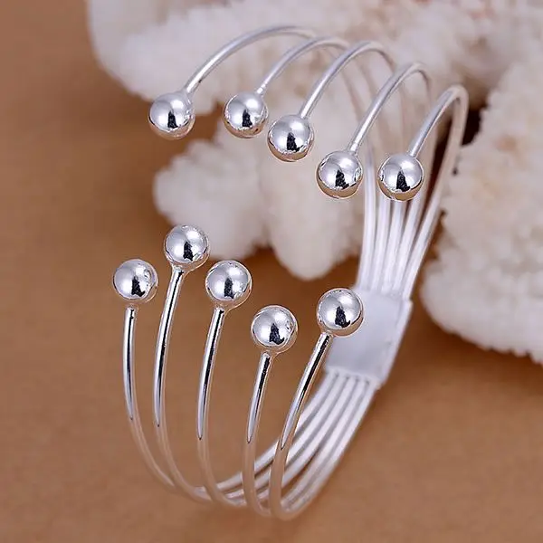 B058 Hot sale sterling-silver-jewelry bracelets for womenWholesale free shipping charm fashion 925 jewelry Five Wire Bead Bangle
B058 Hot sale sterling-silver-jewelry bracelets for womenWholesale free shipping charm fashion 925 jewelry Five Wire Bead Bangle