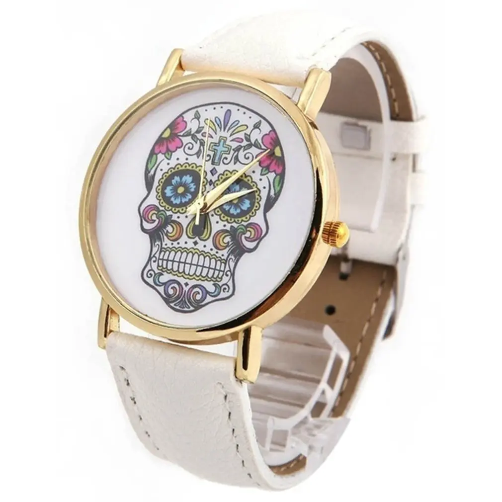 New Top Skull Women Watch Mexican Catrina Flowers Cross Pu Leather wristwatch Girl Vintage Fashion casual geneva style Reloj
New Top Skull Women Watch Mexican Catrina Flowers Cross Pu Leather wristwatch Girl Vintage Fashion casual geneva style Reloj