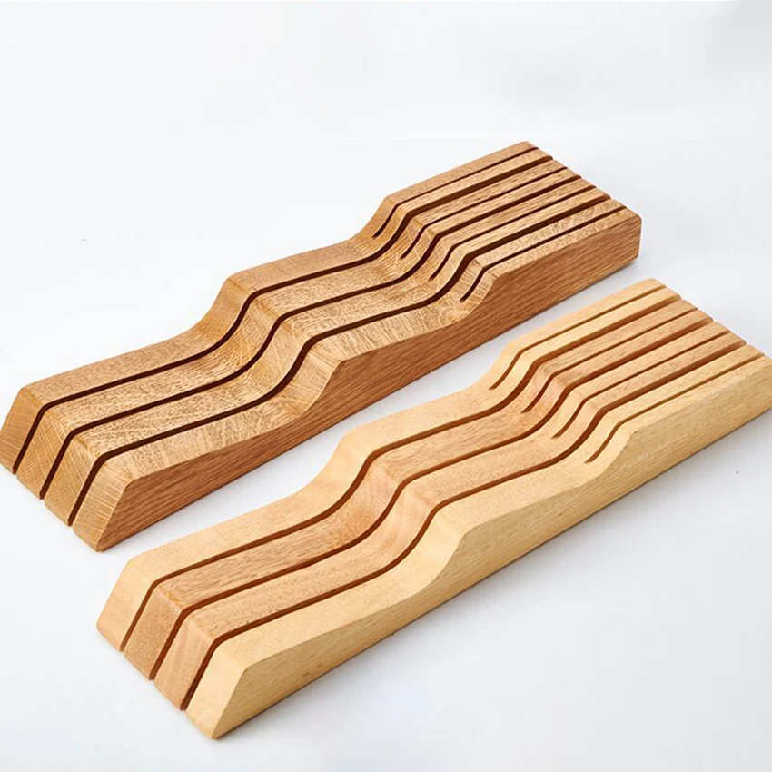 1PC Wood Knife Block Holder without Knives In Drawer Knife Organizer Wooden Steak Knives Storage Holder Kitchen Cutlery Block
1PC Wood Knife Block Holder without Knives In Drawer Knife Organizer Wooden Steak Knives Storage Holder Kitchen Cutlery Block