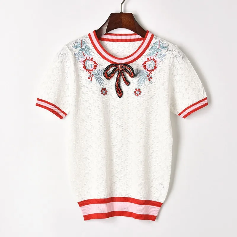 White Summer Luxury Sexy Hollow Out t shirt harajuku women Embroidery knitted Korean tees t-shirt femme mujer verano 2018 Tops
White Summer Luxury Sexy Hollow Out t shirt harajuku women Embroidery knitted Korean tees t-shirt femme mujer verano 2018 Tops