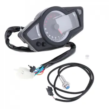 Universal Black Tachometer BLUE LCD Backlight Speedometer Odometer Motorcycle Instrument Panel
Universal Black Tachometer BLUE LCD Backlight Speedometer Odometer Motorcycle Instrument Panel