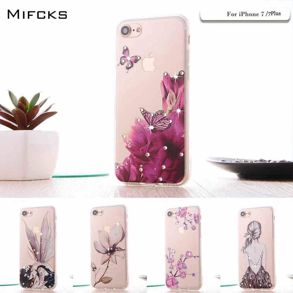 For iPhone 7 Case Painted TPU Bling Floral Rhinestone Painted 3D Relief Case For iPhone 7 8 Plus Case Phone Back Cover Capa
For iPhone 7 Case Painted TPU Bling Floral Rhinestone Painted 3D Relief Case For iPhone 7 8 Plus Case Phone Back Cover Capa