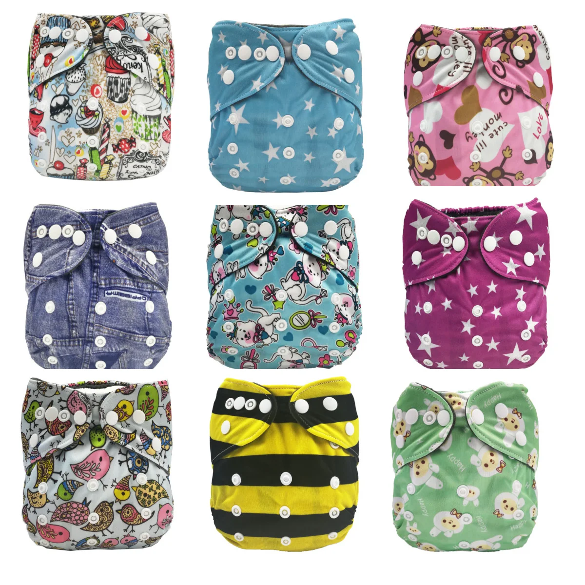 All-In-One AIO Cloth Diaper for Baby Night Adjustable Bamboo Charcoal Pocket Cloth Diaper Cover with Double Gussets
All-In-One AIO Cloth Diaper for Baby Night Adjustable Bamboo Charcoal Pocket Cloth Diaper Cover with Double Gussets