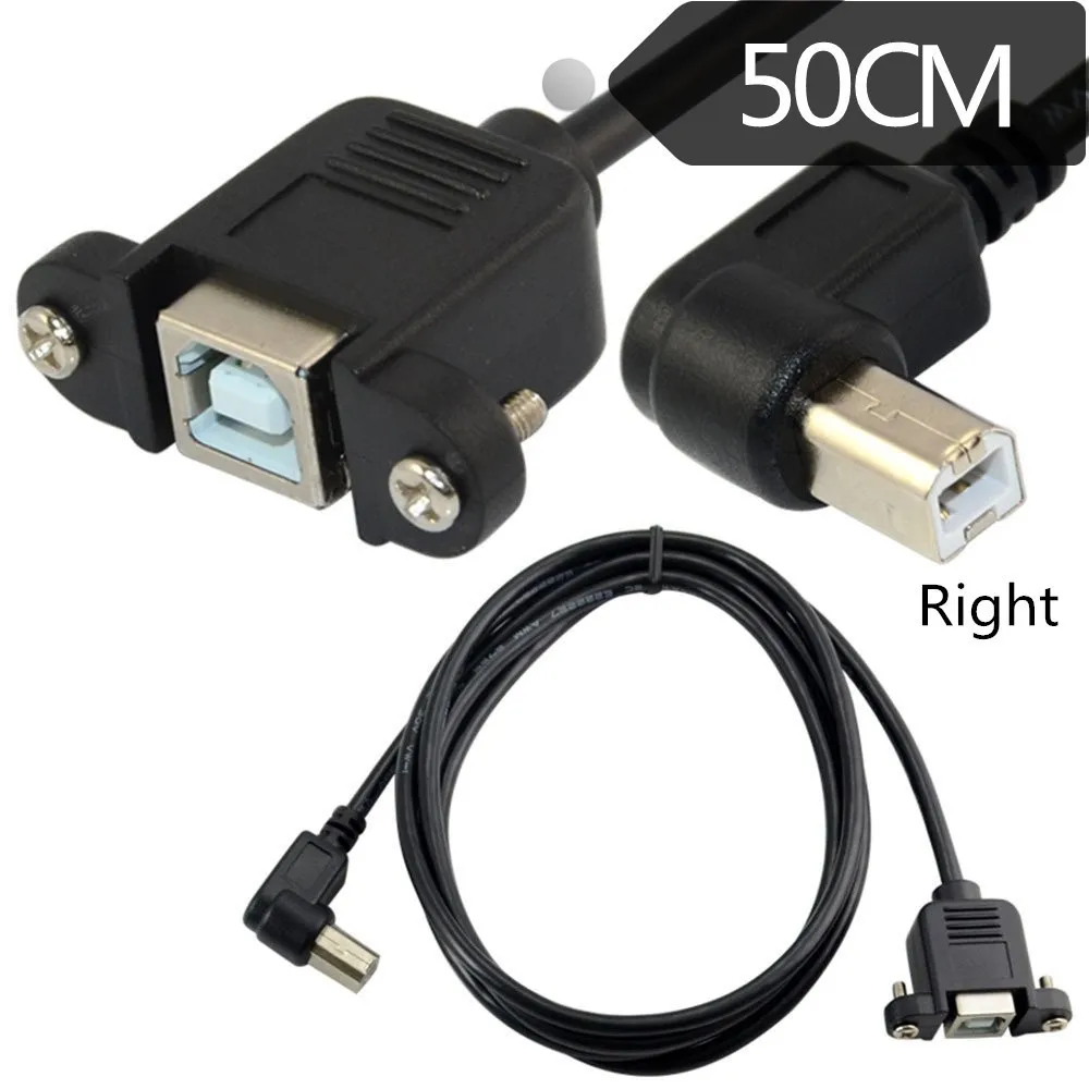 High Speed 30CM M/F USB 2.0 Type B Male to Female Right Angle Extension Data Cable Panel Mount For Printer Cable with Screw Hole
High Speed 30CM M/F USB 2.0 Type B Male to Female Right Angle Extension Data Cable Panel Mount For Printer Cable with Screw Hole