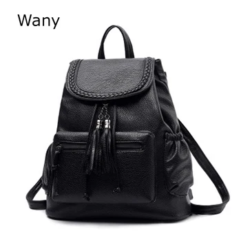 New tide female backpack women bag preppy style pu leather tassels student Backpacks school bags 
New tide female backpack women bag preppy style pu leather tassels student Backpacks school bags