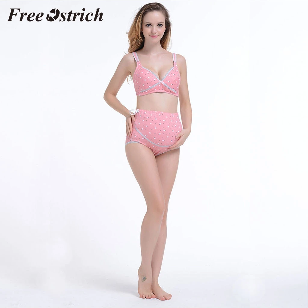 

Free Ostrich Green Watermelon Print Everyday Women Feeding Nursing Pregnant Maternity Breastfeeding Bra Underwear Panties Set