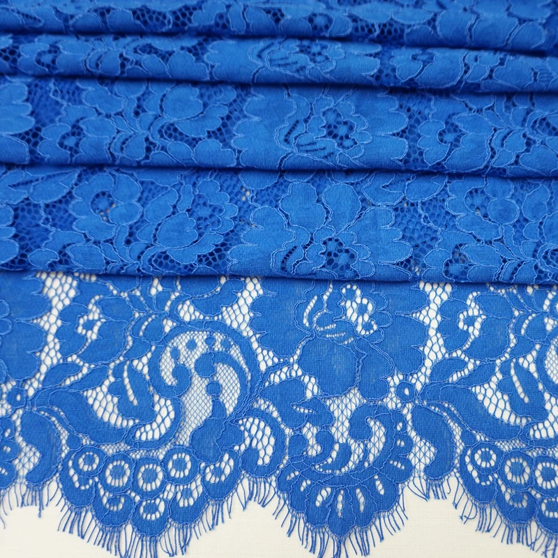 

1.5m New China EyelashesBrand Lace fabric Positioning Flower cord Lace African guipure lace for Dress Sewing Wedding Dress Gown