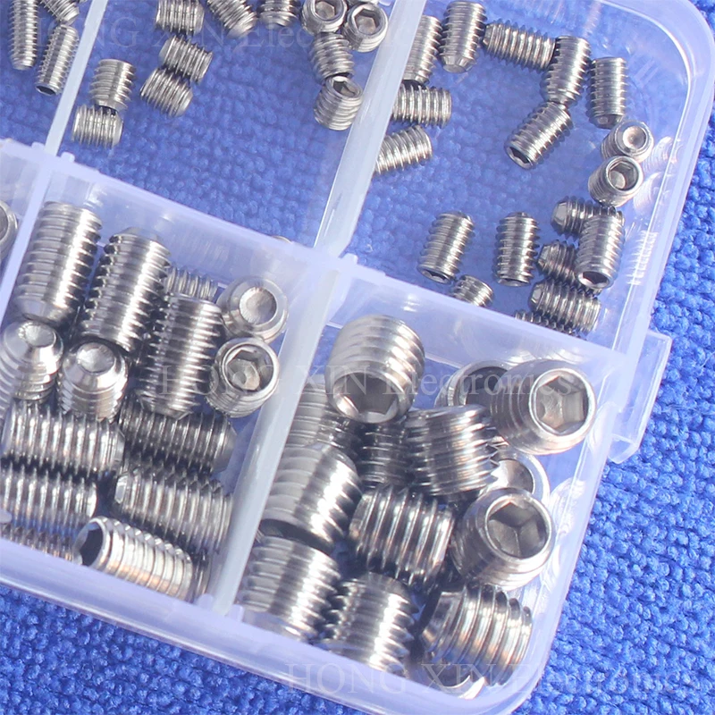 200Pcs/set Stainless Steel Wood Screws Allen Head Socket Hex Set Grub Screw Assortment Cup Point parafuso Assortment
200Pcs/set Stainless Steel Wood Screws Allen Head Socket Hex Set Grub Screw Assortment Cup Point parafuso Assortment