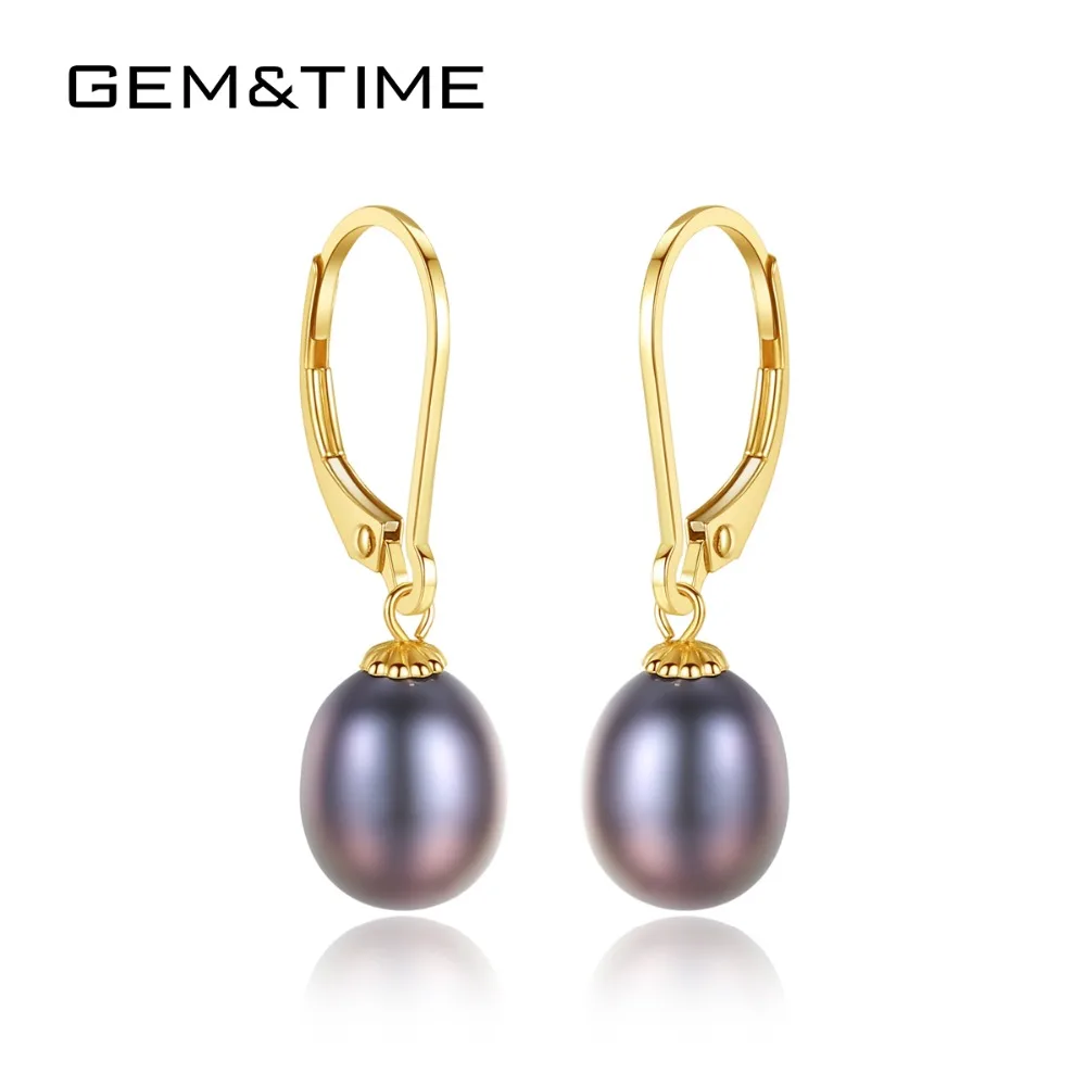 Gem&Time Real 18K Gold Drop Earrings for Women Wedding Engagement Fine Jewelry Natural Freshwater Pearls Pendientes AU750 GE0003
Gem&Time Real 18K Gold Drop Earrings for Women Wedding Engagement Fine Jewelry Natural Freshwater Pearls Pendientes AU750 GE0003