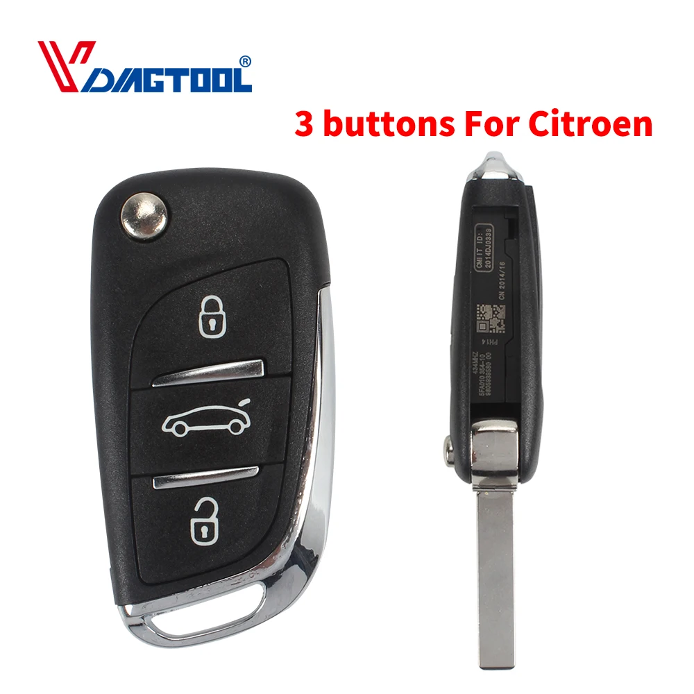 3 Buttons Folding Flip Remote Key Shell for CITROEN C2 C3 C4 C5 C6 XSARA GRAND PICASSO with groove blade on side
3 Buttons Folding Flip Remote Key Shell for CITROEN C2 C3 C4 C5 C6 XSARA GRAND PICASSO with groove blade on side