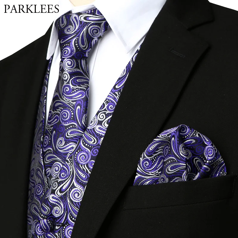 Suit Vest +Tie+Pocket Square Men Slim Fit Paisley Floral Vest Wedding Dress Vests Sleeveless Jacket Party Gilet Tuxedo Waistcoat
Suit Vest +Tie+Pocket Square Men Slim Fit Paisley Floral Vest Wedding Dress Vests Sleeveless Jacket Party Gilet Tuxedo Waistcoat