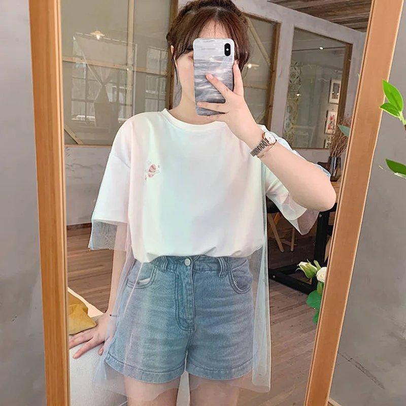 harajuku summer kawaii t-shirts Fashion personality rainbow gradient color mesh stitching t shirt korean short sleeve white top
harajuku summer kawaii t-shirts Fashion personality rainbow gradient color mesh stitching t shirt korean short sleeve white top