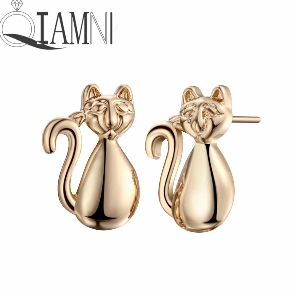 QIAMNI Trendy Lovely Cat Animal Long Tail Piercing Stud Earring Girls Women Men Charm Pendientes Christmas Party Gift Jewelry
QIAMNI Trendy Lovely Cat Animal Long Tail Piercing Stud Earring Girls Women Men Charm Pendientes Christmas Party Gift Jewelry