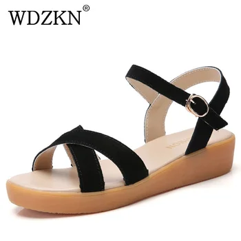 WDZKN Fashion Women Sandals 2019 Quality Cow Suede Peep Toe Wedges Gladiator Sandals For Women Summer Shoes Buckle Strap Sandals
WDZKN Fashion Women Sandals 2019 Quality Cow Suede Peep Toe Wedges Gladiator Sandals For Women Summer Shoes Buckle Strap Sandals