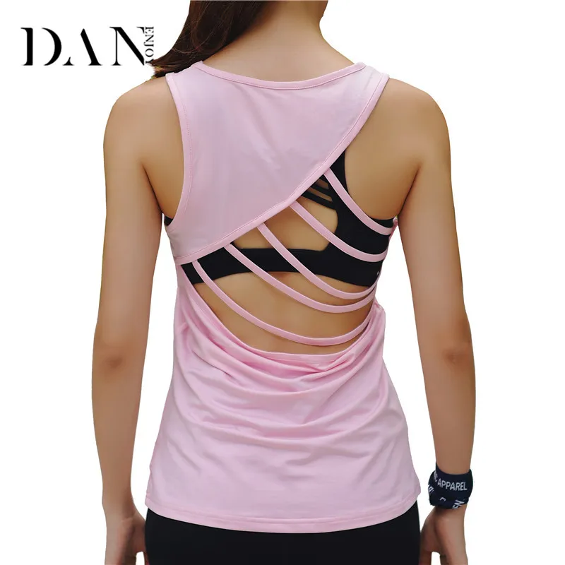 DANENJOY Bandage Gym Fitness Yoga T Shirt Top Sport Sleeveless Sportswear 2019 Women Workout Hollow Black Running Quick Dry Vest
DANENJOY Bandage Gym Fitness Yoga T Shirt Top Sport Sleeveless Sportswear 2019 Women Workout Hollow Black Running Quick Dry Vest