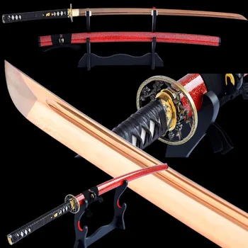 Brandon Swords Full Tang Japanese Samurai Katana High Carbon Steel Clay Tempered Golden Blade Long Blood Groove Practice Sword
Brandon Swords Full Tang Japanese Samurai Katana High Carbon Steel Clay Tempered Golden Blade Long Blood Groove Practice Sword