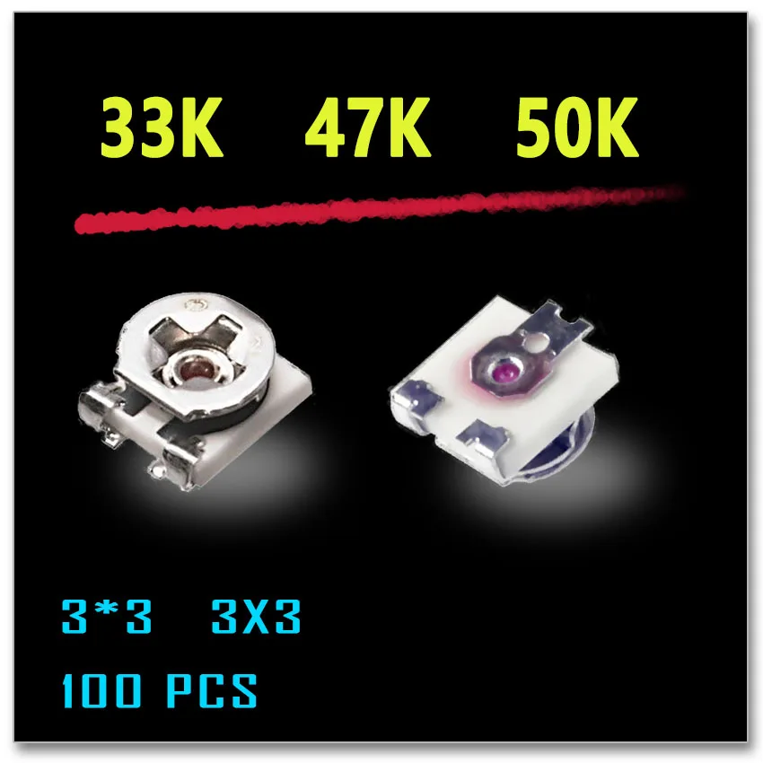 JASNPROSMA EVM3ESX50BY4 33K EVM3ESX50BQ4 47K EVM3ESX50B54 50K 100PCS 3X3 3*3 SMD 33KOHM 333R 47KOHM 473R 50KOHM 503R trimmer
JASNPROSMA EVM3ESX50BY4 33K EVM3ESX50BQ4 47K EVM3ESX50B54 50K 100PCS 3X3 3*3 SMD 33KOHM 333R 47KOHM 473R 50KOHM 503R trimmer