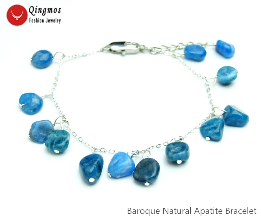 Qingmos Fashion Natural Apatite Stone Bracelet for Women with Baroque 9-10mm Apatite Pendant Bracelet Jewelry 7.5-8.8'' bra475
Qingmos Fashion Natural Apatite Stone Bracelet for Women with Baroque 9-10mm Apatite Pendant Bracelet Jewelry 7.5-8.8'' bra475