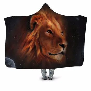 Space Lion 3D Printed Plush Hooded Blanket for Adult Youth Child Warm Wearable Fleece Throw Blanket Home Office Washable Cloak
Space Lion 3D Printed Plush Hooded Blanket for Adult Youth Child Warm Wearable Fleece Throw Blanket Home Office Washable Cloak