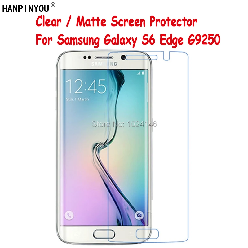Новинка прозрачная/Антибликовая матовая защитная пленка HD для Samsung Galaxy S6 Edge G9250 5 1