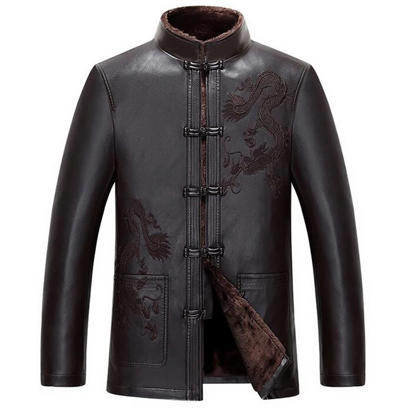 Vintage Chinese Brand Mens Leather Jackets Overcoat 3XL Plus Size Luxury Brand Designer Mens Shearling Leather Jacket Cool C1118
Vintage Chinese Brand Mens Leather Jackets Overcoat 3XL Plus Size Luxury Brand Designer Mens Shearling Leather Jacket Cool C1118
