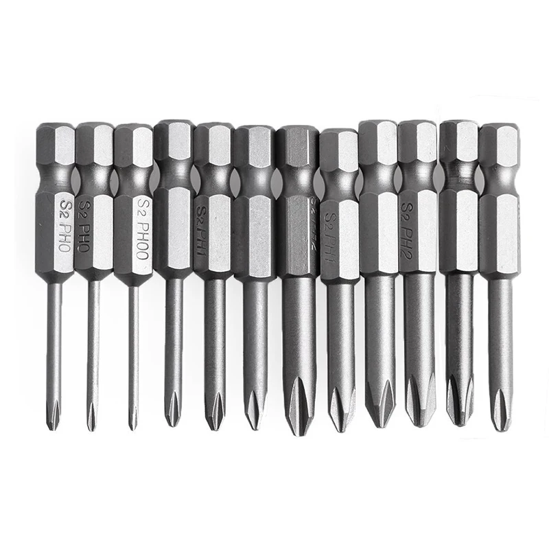 12Pcs Hex Shank Magnetic Phillips Cross Screwdriver Bits,phillips screwdriver set, 50mm 1/4 Inch
12Pcs Hex Shank Magnetic Phillips Cross Screwdriver Bits,phillips screwdriver set, 50mm 1/4 Inch
