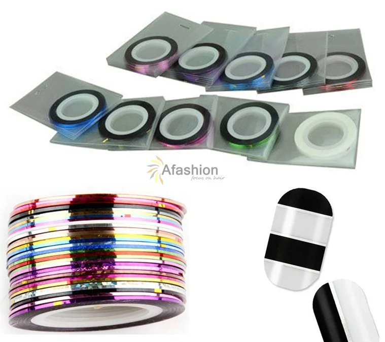 100pc mix color nail art sticker foil decoration roll strip tape metal beauty line
100pc mix color nail art sticker foil decoration roll strip tape metal beauty line