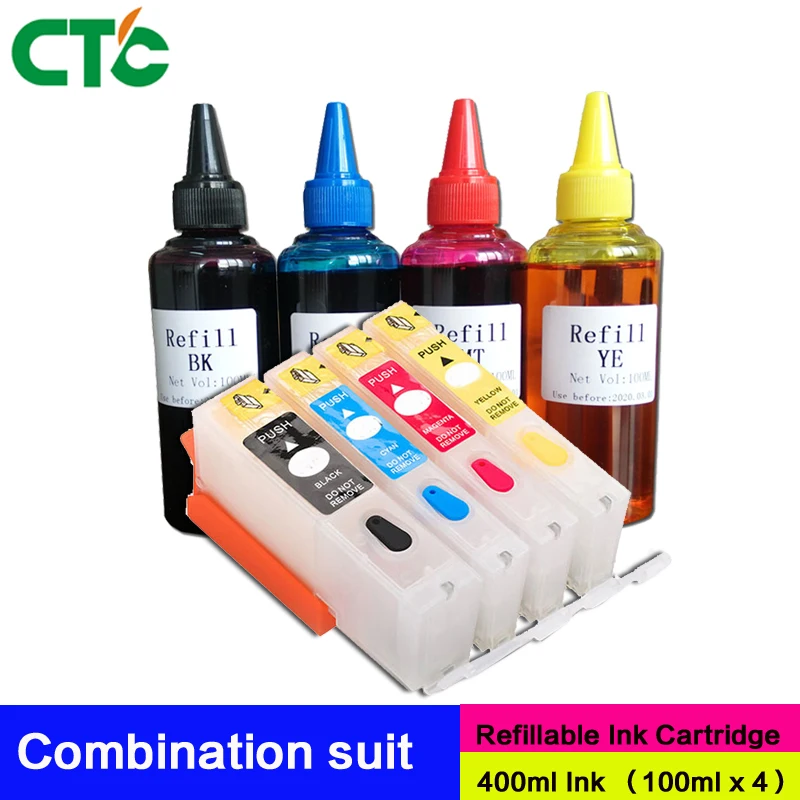 4 Colors For 655 Empty Refillable Ink Cartridge With Resettable Chip For Deskjet 3525 4615 4625 5525 6525 Printer
4 Colors For 655 Empty Refillable Ink Cartridge With Resettable Chip For Deskjet 3525 4615 4625 5525 6525 Printer