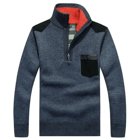 Autumn Winter Plus Velvet Thick Men's Sweater Large size Stand Collar Half Zip Sweater M-3XL
Autumn Winter Plus Velvet Thick Men's Sweater Large size Stand Collar Half Zip Sweater M-3XL