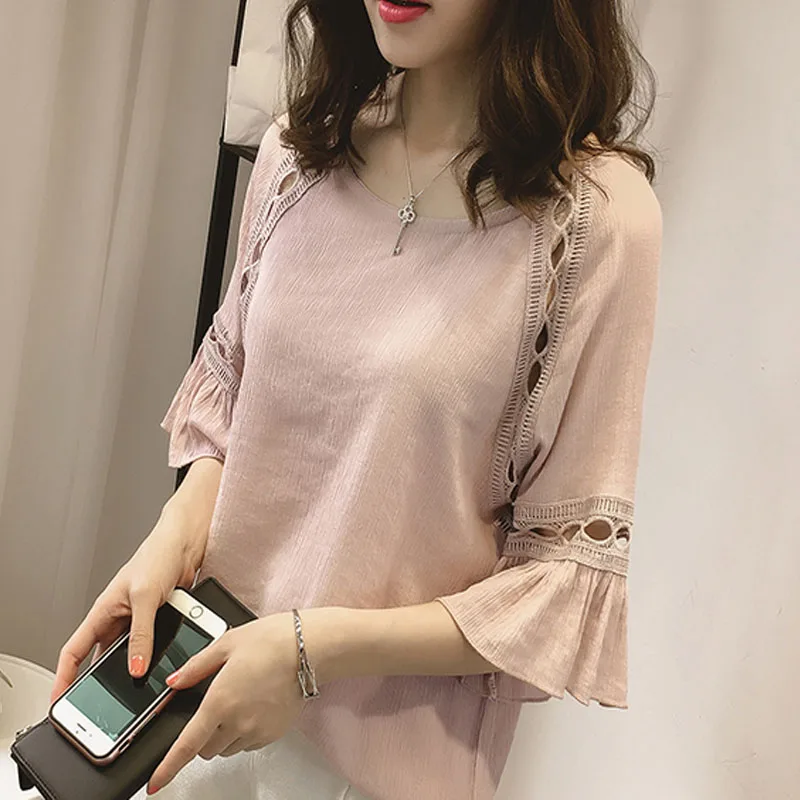 Plus Size 2017 Summer Style Women Blusas Chiffon Hollow Out Shirts Fashion Casual Flare Sleeve Tops Oversized Blouse Mujer
Plus Size 2017 Summer Style Women Blusas Chiffon Hollow Out Shirts Fashion Casual Flare Sleeve Tops Oversized Blouse Mujer