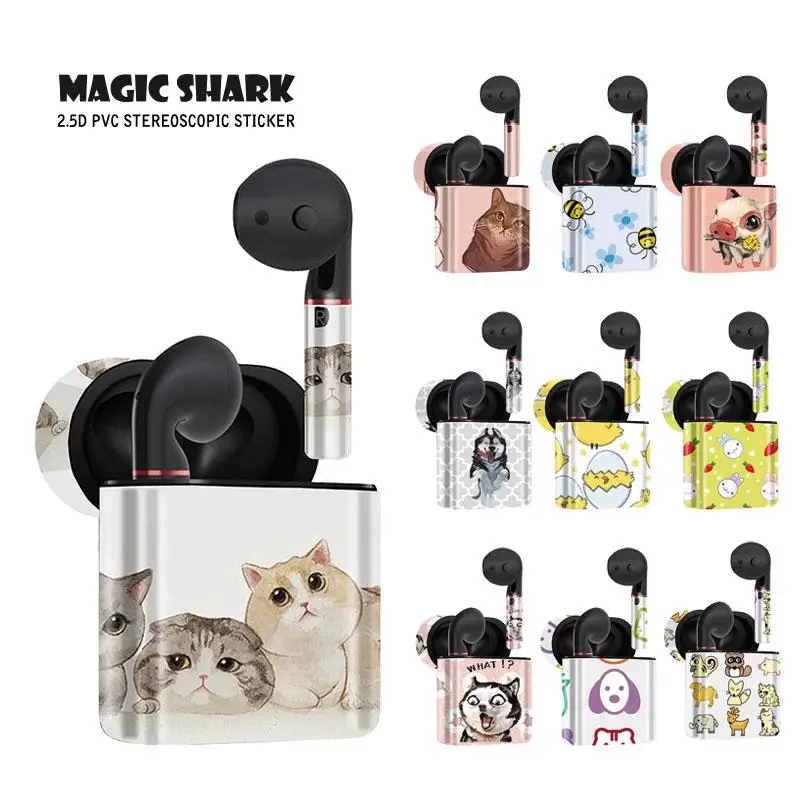 Magic Shark Cute Cartoon Cat Dog Chick Rabbit Bee Pig Ultra Thin Waterproof PVC Sticker Case Cover for Huawei Freebuds 2/2 Pro
Magic Shark Cute Cartoon Cat Dog Chick Rabbit Bee Pig Ultra Thin Waterproof PVC Sticker Case Cover for Huawei Freebuds 2/2 Pro