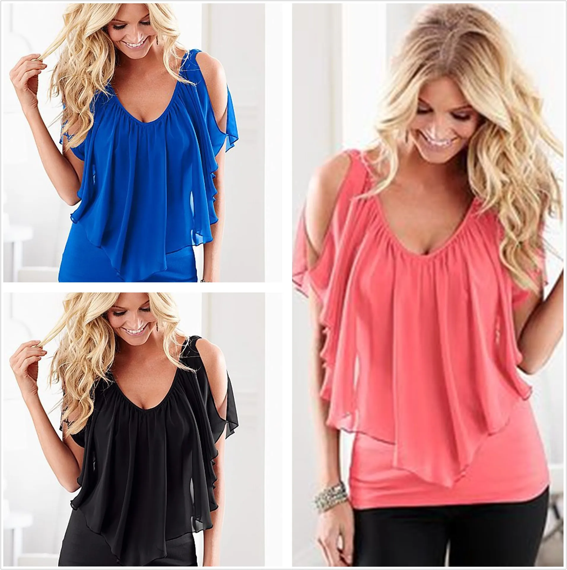 Orange Black Blue Red 3XL All-match Fashion Blouses Shawl Deep V Neck Short Sleeve Off Shoulder Women Top Female Irregular Shirt
Orange Black Blue Red 3XL All-match Fashion Blouses Shawl Deep V Neck Short Sleeve Off Shoulder Women Top Female Irregular Shirt