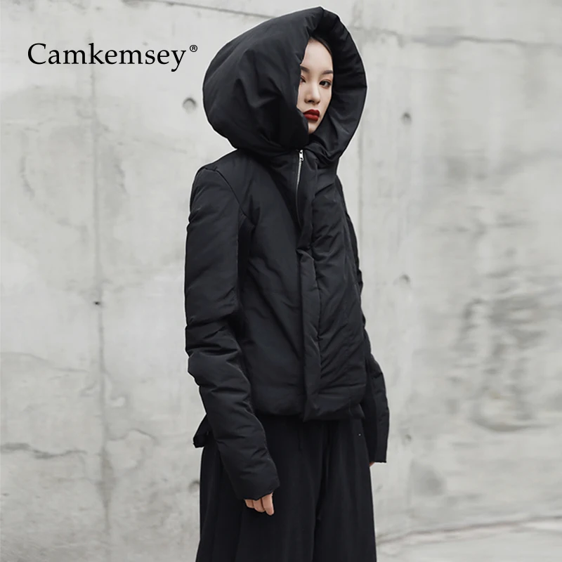 CamKemsey 2019 New Personality Black Hooded Winter Coat Women Casual Long Sleeve Thick Warm Down Cotton Padded Winter Jackets
CamKemsey 2019 New Personality Black Hooded Winter Coat Women Casual Long Sleeve Thick Warm Down Cotton Padded Winter Jackets