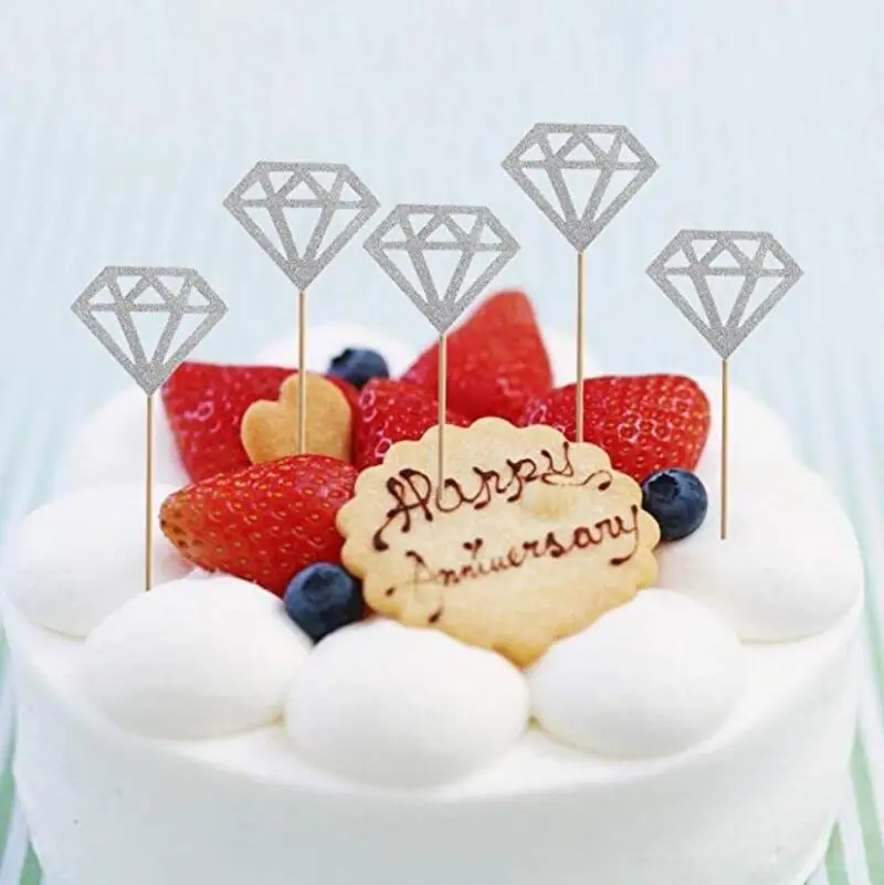 Wedding Cake Topper Decor Gold Glitter Diamond Cupcake Toppers Wedding Birthday Party Supplies LX6887
Wedding Cake Topper Decor Gold Glitter Diamond Cupcake Toppers Wedding Birthday Party Supplies LX6887