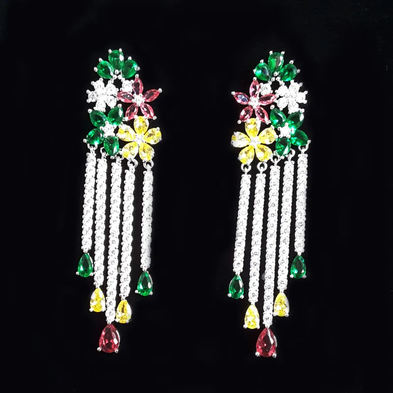 Factory Direct Wholesale Earring Rhodium Plating witn Micropave CZ Setting Green CZ and Red Corundum Stone Jewelry Earring
Factory Direct Wholesale Earring Rhodium Plating witn Micropave CZ Setting Green CZ and Red Corundum Stone Jewelry Earring