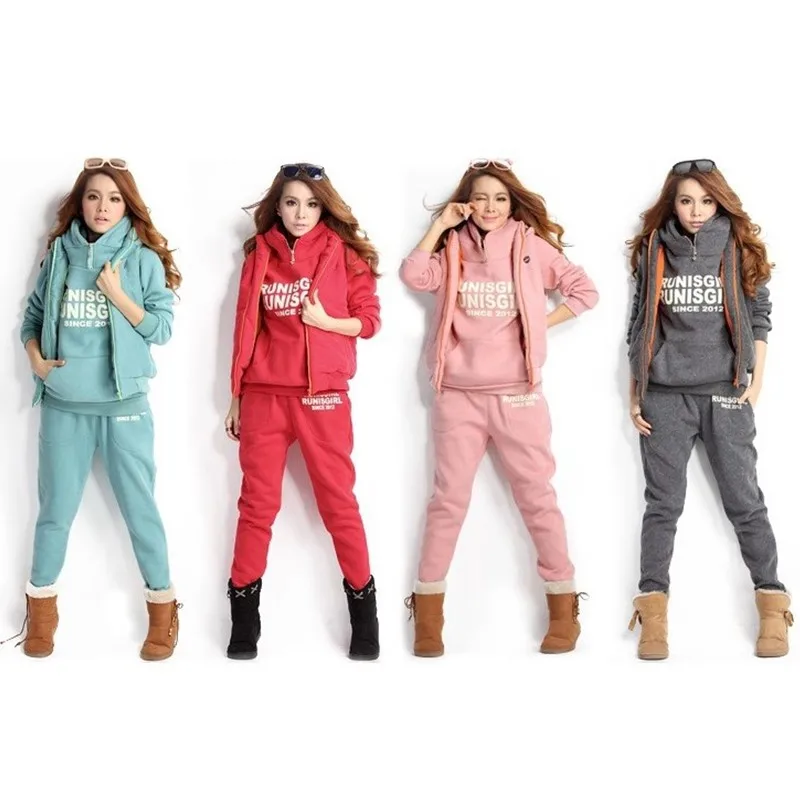 Women Tracksuits Autumn Winter 3 Piece Set Hoodies + Vest + Pants Warm Sport Suit Women Letter Printed Tracksuits Set Plus Size
Women Tracksuits Autumn Winter 3 Piece Set Hoodies + Vest + Pants Warm Sport Suit Women Letter Printed Tracksuits Set Plus Size