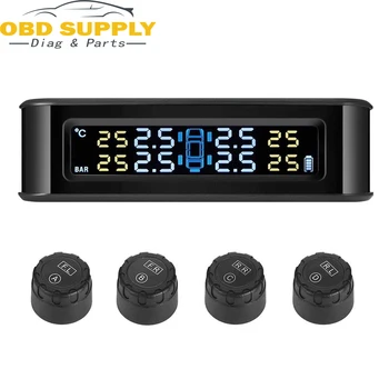 Car Tire Pressure Solar Powered TPMS Alarm Monitoring System TFT Screen tmps Tyre Pressure Sensor with 4 External Sensors
Car Tire Pressure Solar Powered TPMS Alarm Monitoring System TFT Screen tmps Tyre Pressure Sensor with 4 External Sensors