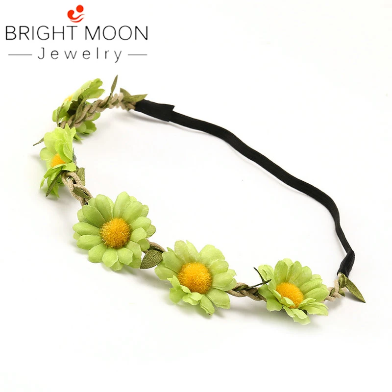 Bright Moon невесты аксессуары для волос Женская Цветочная Корона лента Свадебная