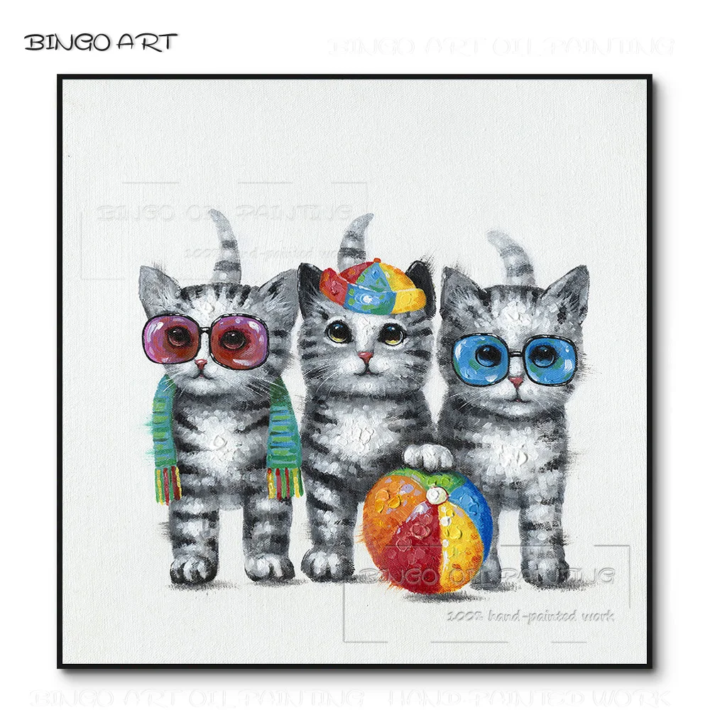 Artist Hand-painted High Quality Fashion Design Summer Kittens Oil Painting on Canvas Lovely Animal Kittens 3 Cats Oil Painting
Artist Hand-painted High Quality Fashion Design Summer Kittens Oil Painting on Canvas Lovely Animal Kittens 3 Cats Oil Painting