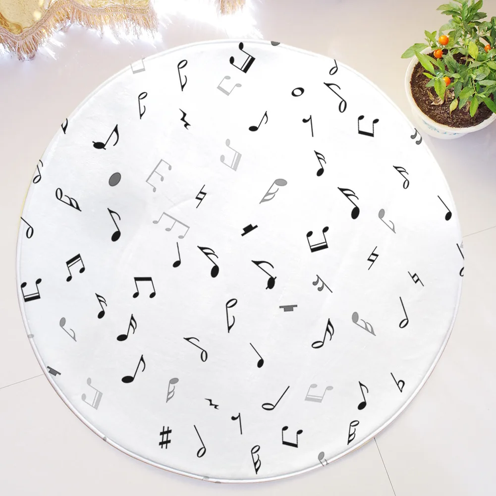 Music Symbol Round Carpet Creative Home Decoration Floor Mat Non-slip Absorbent Tea Table Mat Comfortable Yoga Mat
Music Symbol Round Carpet Creative Home Decoration Floor Mat Non-slip Absorbent Tea Table Mat Comfortable Yoga Mat