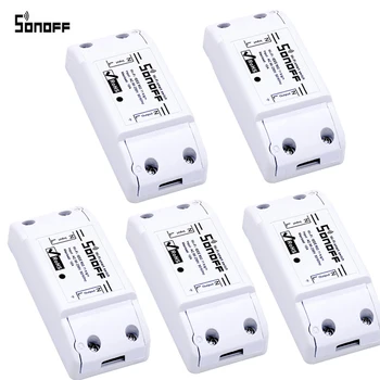 5pcs SONOFF Basic Wireless Wifi Switch Remote Control Automation Module DIY Timer Universal Smart Home 10A 220V AC 90-250V HWC
5pcs SONOFF Basic Wireless Wifi Switch Remote Control Automation Module DIY Timer Universal Smart Home 10A 220V AC 90-250V HWC