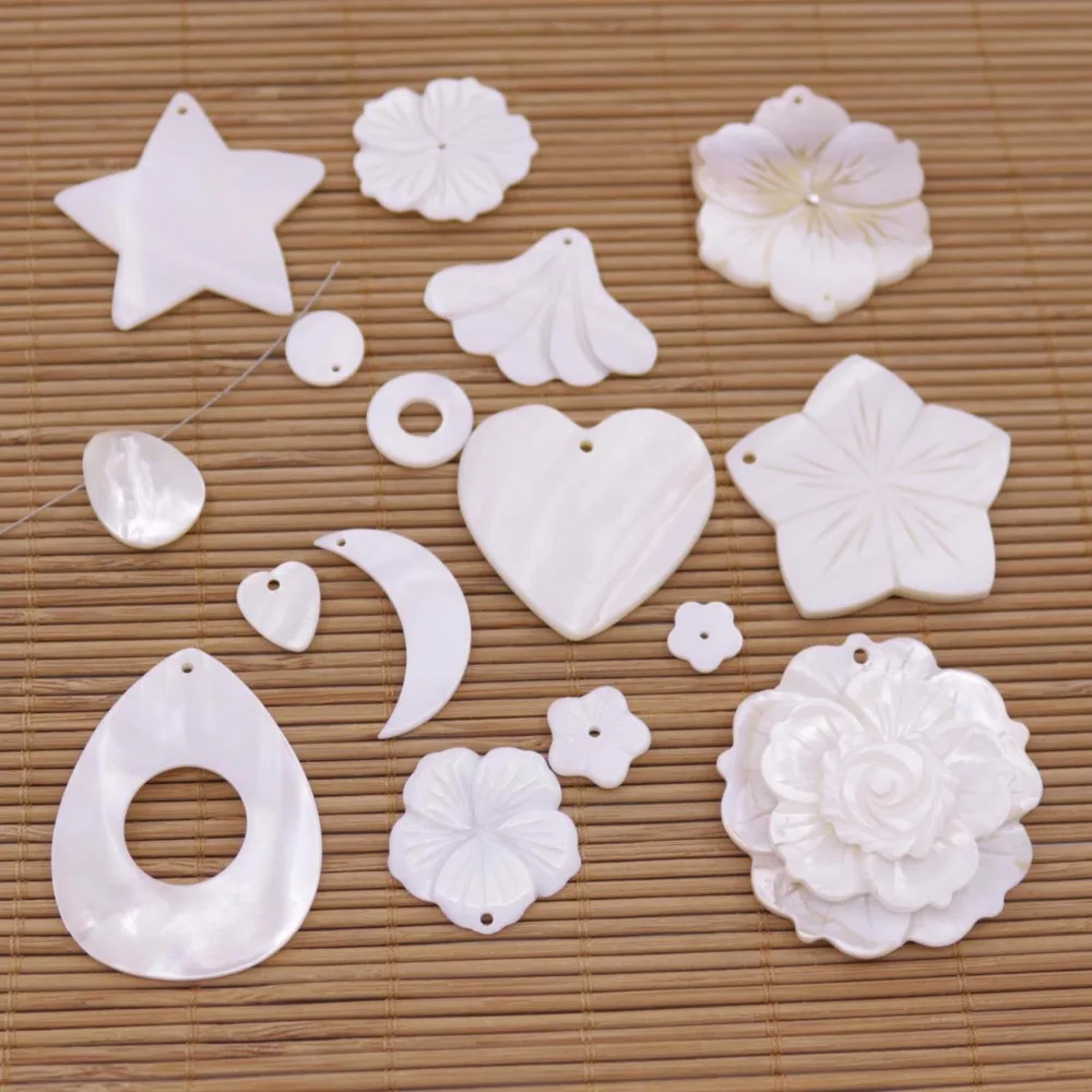 1 PCS Natural White Mother of Pearl Shell For Pendant Making DIY Flower Moon Heart Star Shape Choose
1 PCS Natural White Mother of Pearl Shell For Pendant Making DIY Flower Moon Heart Star Shape Choose