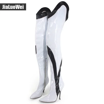 Women Sexy Fashion Patent Leather Thin Heel 12cm High-heeled stiletto boot Ladies Pattern Martin Over-the-knee unisex long boots 
Women Sexy Fashion Patent Leather Thin Heel 12cm High-heeled stiletto boot Ladies Pattern Martin Over-the-knee unisex long boots