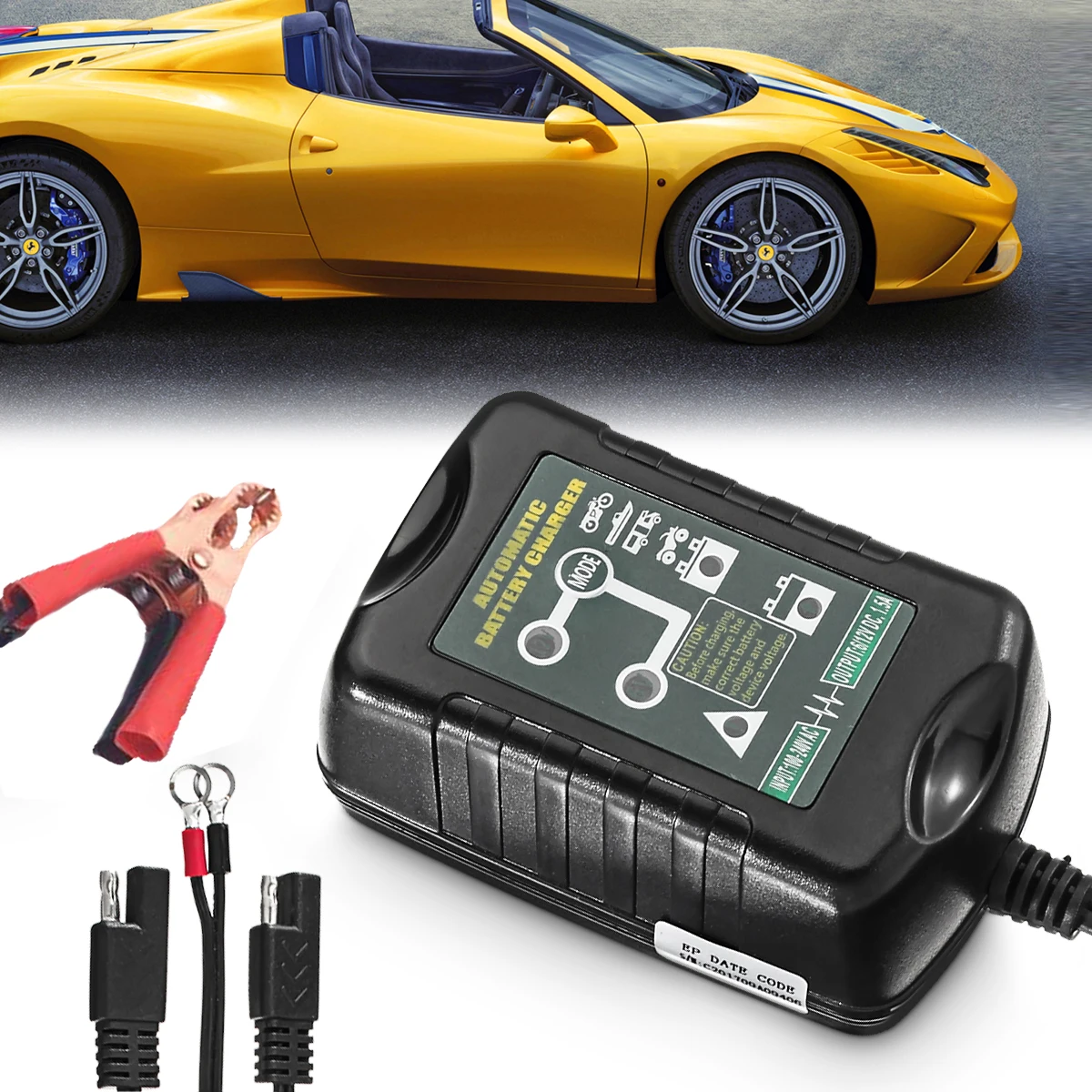 Intelligent Full Automatic Car Battery Charger 6/12 V 1.5A Wet Dry Lead Acid Smart Fast Power Charging For Car Motorcycle Bus
Intelligent Full Automatic Car Battery Charger 6/12 V 1.5A Wet Dry Lead Acid Smart Fast Power Charging For Car Motorcycle Bus