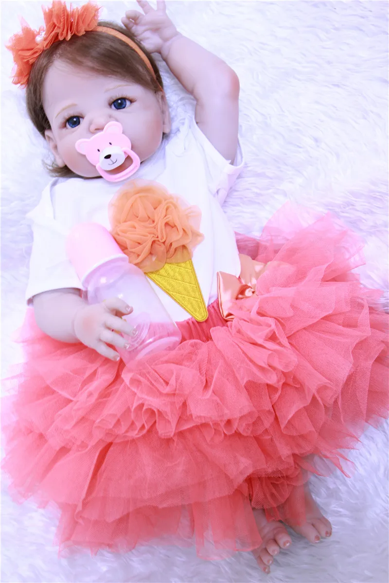 57cm full body Silicone reborn Baby Doll rooted hair Newbron Lifelike Princess Doll Birthday Girl Gift Bebe Reborn Bonecas toy
57cm full body Silicone reborn Baby Doll rooted hair Newbron Lifelike Princess Doll Birthday Girl Gift Bebe Reborn Bonecas toy