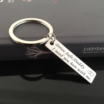 Engraved Drive safe daddy i need you here with me key chains Gift for father's day keyring keys holder car sliver tag charm
Engraved Drive safe daddy i need you here with me key chains Gift for father's day keyring keys holder car sliver tag charm