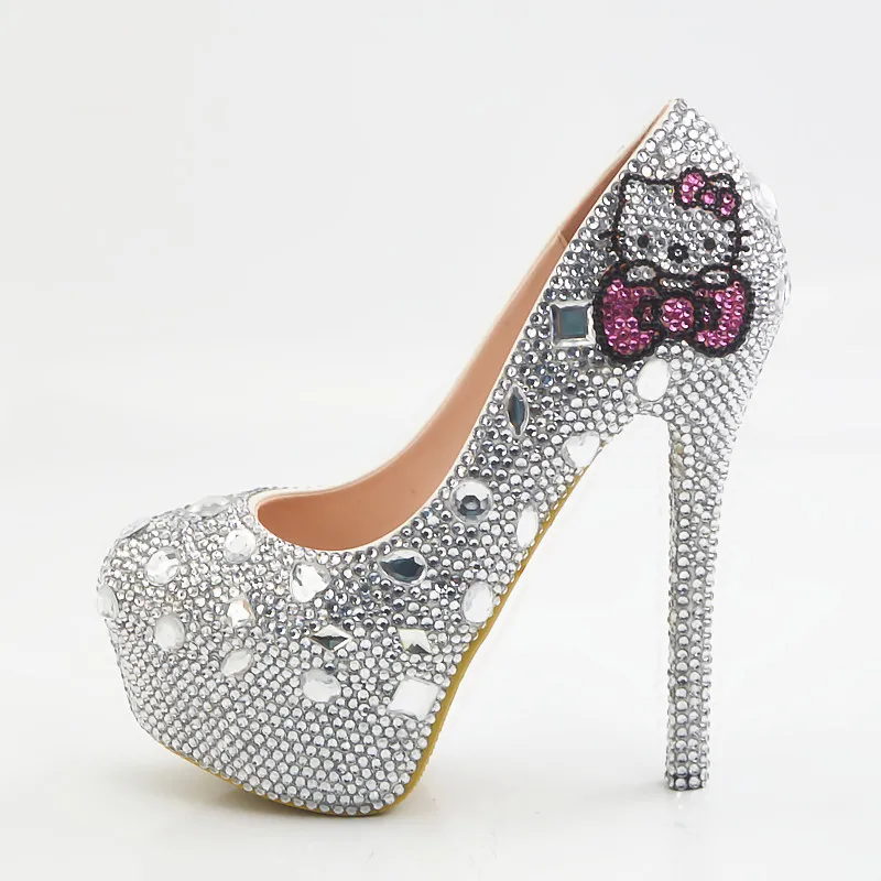 2018 New Fashion Sexy Women Silver Rhinestone Wedding Shoes Round Toe Gorgeous Prom Event Pumps Plus Size 44 Bridesmaid Shoes
2018 New Fashion Sexy Women Silver Rhinestone Wedding Shoes Round Toe Gorgeous Prom Event Pumps Plus Size 44 Bridesmaid Shoes