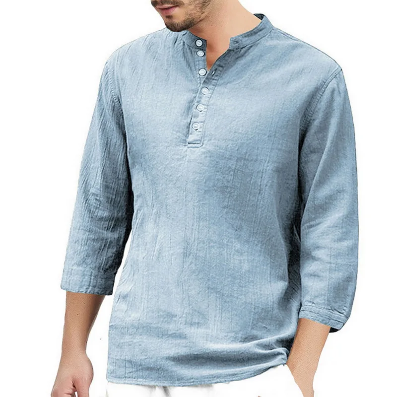 NIBESSER Men Cotton Linen Shirts Long Sleeve Casual Soft Shirts V-Neck Button Pullover 2019 Summer Men Shirt Solid Loose Tops
NIBESSER Men Cotton Linen Shirts Long Sleeve Casual Soft Shirts V-Neck Button Pullover 2019 Summer Men Shirt Solid Loose Tops